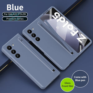 Anti - fall Protective Phone Case With Pen Tray Shell and Film For Galaxy Z Fold 7/6/5/4/3