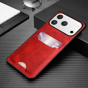 Brand New Card Holder Wallet Back PU Leather Case For IPhone 17 Series