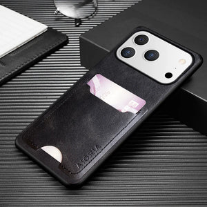 Brand New Card Holder Wallet Back PU Leather Case For IPhone 17 Series