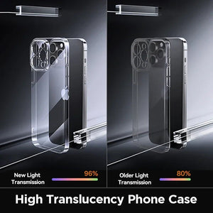 Crystal Transparent No Yellowing Lens Protection Shockproof Case For iPhone 17 16 15 Series