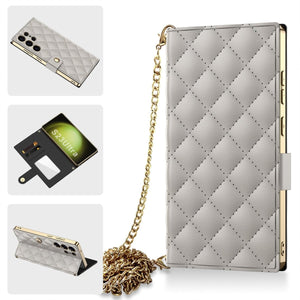 Electroplated Leather Shockproof Cover With Bracelet For Galaxy S25 S24 S23 Ultra