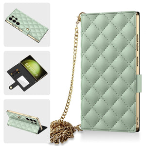 Electroplated Leather Shockproof Cover With Bracelet For Galaxy S25 S24 S23 Ultra