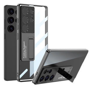 Electroplated Phone Case With Invisible Bracket For Galaxy S25 S24 S23 S22 Ultra