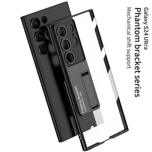 Electroplated Phone Case With Invisible Bracket For Galaxy S25 S24 S23 S22 Ultra