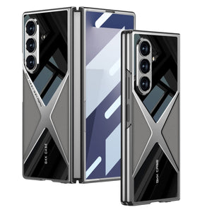 Electroplating Leather Shockproof Phone Case With Screen Protector For Galaxy Z Fold 7/6