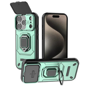 Fashion Armor Funda Slide Camera Protect Ring Holder Phone Case For iPhone17 Series