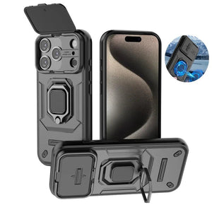 Fashion Armor Funda Slide Camera Protect Ring Holder Phone Case For iPhone17 Series