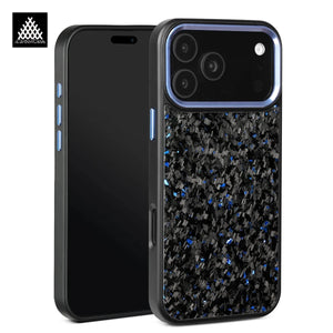 Forged Carbon Fiber Magsafe Metal Camera Lens and Buttons Magnetic Phone Case for iPhone 17 Series