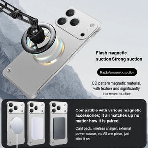 Frameless Ultra Thin Metallic Paint For Magsafe Magnetic Case For iPhone 17 16 15 14 13 Series