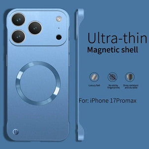 Frameless Ultra Thin Metallic Paint For Magsafe Magnetic Case For iPhone 17 16 15 14 13 Series