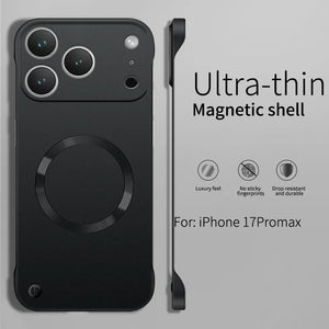 Frameless Ultra Thin Metallic Paint For Magsafe Magnetic Case For iPhone 17 16 15 14 13 Series