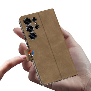 Leather Shockproof Phone Cover For Galaxy S25 Ultra