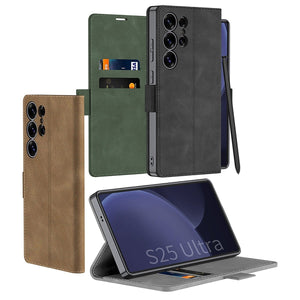 Leather Shockproof Phone Cover For Galaxy S25 Ultra