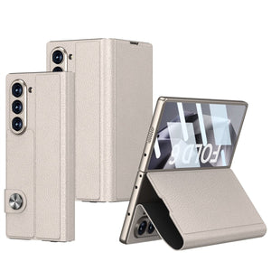 Luxurious Leather Cover Shockproof Phone Case With Screen Protector For Galaxy Z Fold 6/7