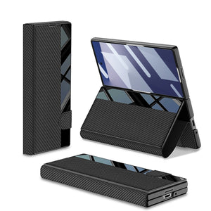 Luxurious Leather Cover Shockproof Phone Case With Screen Protector & Pen Slot For Galaxy Z Fold 6/7