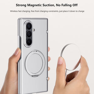 Luxurious Magnetic Ring Holder Phone Case For Galaxy Z Fold 7