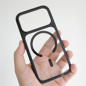 Luxury AI Touch Camera Button Transparent Magsafe Wireless Charge Hard Armor Cover Case for iPhone 17 Series