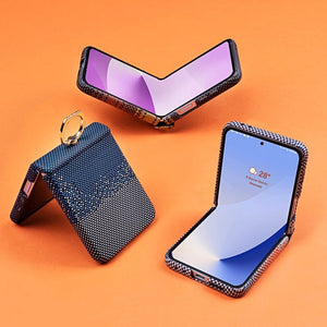 Luxury All - included Carbon Fiber Phone Case For Galaxy Z Flip 7/6/5/4/3
