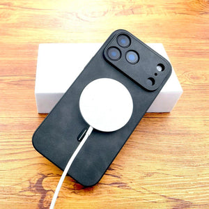 Luxury Faux Leather Retra Magsafe Wireless Charge Full Cover Case For iPhone 17 16 15 14 13 Series