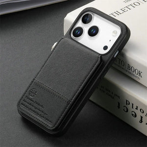Luxury Leather Card RFID Coque For iPhone 17 Series