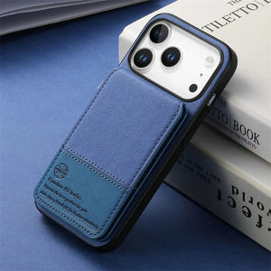 Luxury Leather Card RFID Coque For iPhone 17 Series