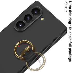 Luxury Leather Shockproof Phone Case With Back Screen Protector For Galaxy Z Fold 6/7