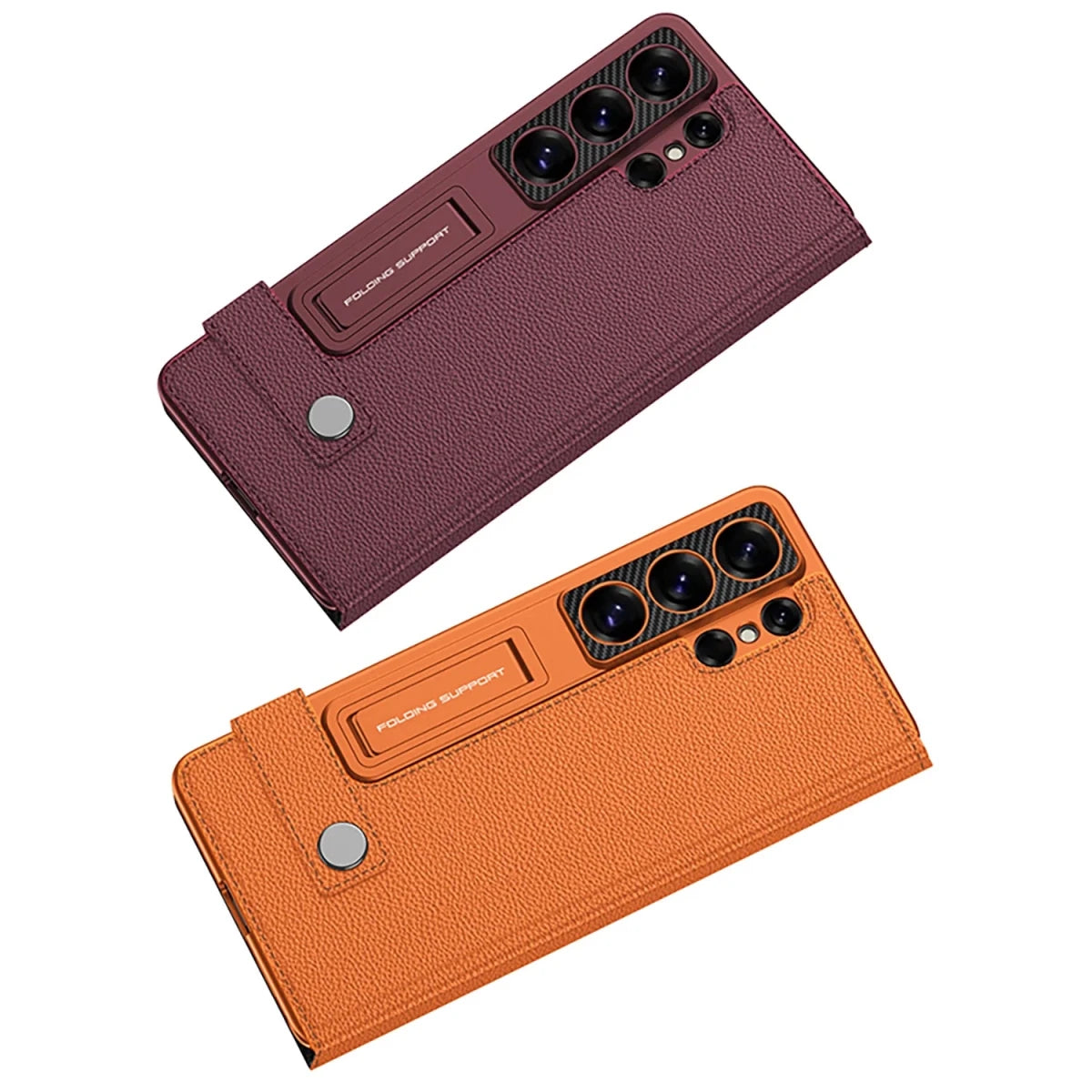 Luxury Matte Touch Book Magnetic Flip PU Leather Phone Cover Case for Samsung Galaxy S26 Ultra