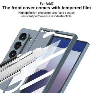 Luxury Shockproof Magnetic Phone Case With Screen Protector For Galaxy Z Fold 7/6/5/4/3