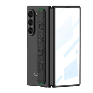 Luxury Wristband Holder Shockproof Phone Case With Back Screen Protector For Galaxy Z Fold 6/7