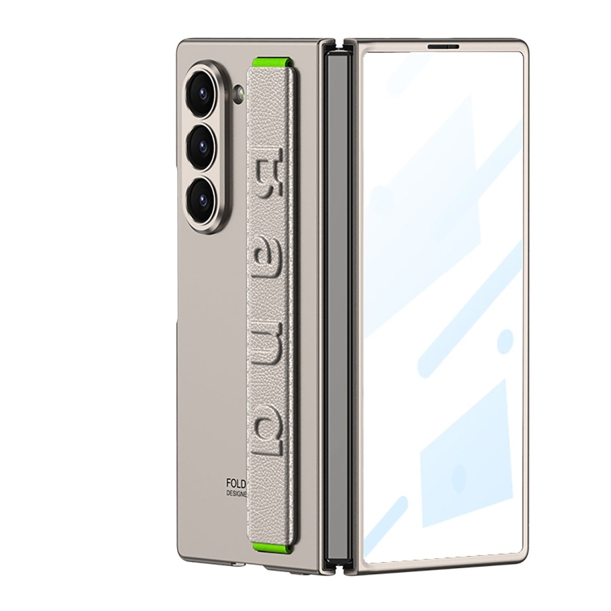 Luxury Wristband Holder Shockproof Phone Case With Back Screen Protector For Galaxy Z Fold 6/7