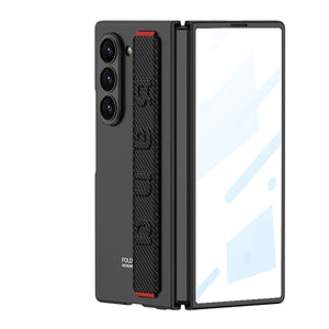 Luxury Wristband Holder Shockproof Phone Case With Back Screen Protector For Galaxy Z Fold 6/7