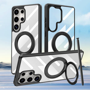 Magnetic Bracket Anti - fall Protective Phone Case For Galaxy