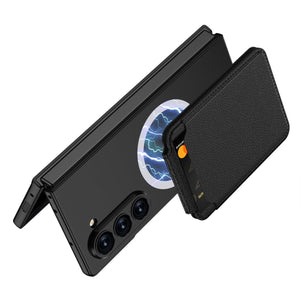 Magnetic Card Holder Shockproof Phone Case With Screen Protector For Galaxy Z Fold 7/6/5/4/3