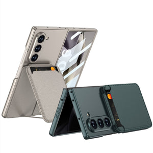 Magnetic Card Holder Shockproof Phone Case With Screen Protector For Galaxy Z Fold 7/6/5/4/3