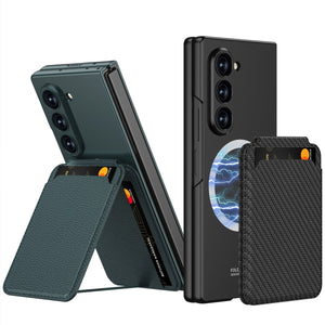Magnetic Card Holder Shockproof Phone Case With Screen Protector For Galaxy Z Fold 7/6/5/4/3