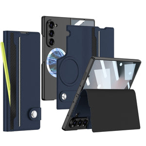 Magnetic Flip Leather Cover Card Holder Anti - Fall Shockproof Phone Case For Galaxy Z Fold 7/6/5