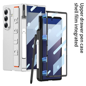 Magnetic Hinge All - included Case With Pen Box & Wristband For Galaxy Z Fold 7