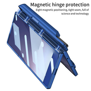 Magnetic Hinge All - included Case With Pen Box & Wristband For Galaxy Z Fold 7