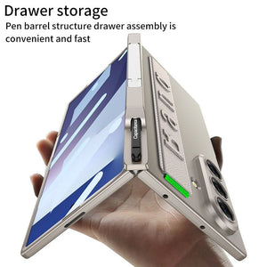 Magnetic Hinge All - included Case With Pen Box & Wristband For Galaxy Z Fold 7
