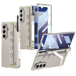Magnetic Hinge All - included Case With Pen Box & Wristband For Galaxy Z Fold 7