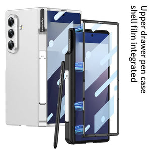 Magnetic Hinge All - included Phone Case With Pen Box For Galaxy Z Fold 7