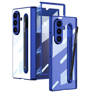 Magnetic Hinge Anti - fall Protective Clear Phone Case With Pen Tray Shell and Film For Galaxy Z Fold7