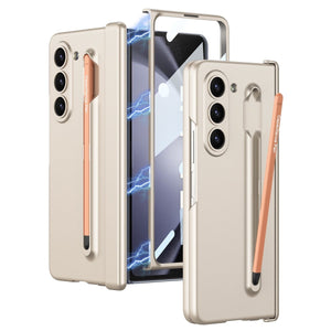 Magnetic Hinge Anti - fall Protective Phone Case With Pen Tray Shell and Film For Galaxy Z Fold5 Fold6 Fold7