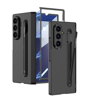 Magnetic Hinge Anti - fall Protective Phone Case With Pen Tray Shell and Film For Galaxy Z Fold5 Fold6 Fold7