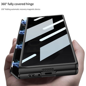 Magnetic Hinge Hidden Bracket All - included Case With Back Screen Protector For Galaxy Z Fold 7/6/5/4/3