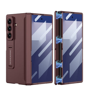 Magnetic Hinge Hidden Bracket All - included Case With Back Screen Protector For Galaxy Z Fold 7/6/5/4/3