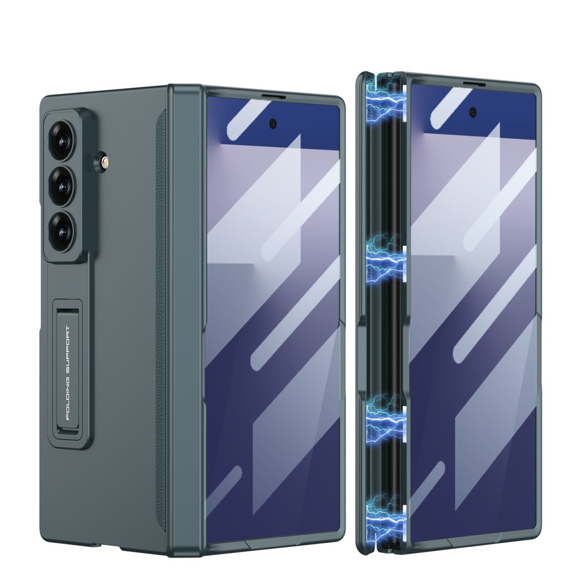 Magnetic Hinge Hidden Bracket All - included Case With Back Screen Protector For Galaxy Z Fold 7/6/5/4/3