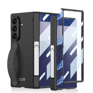 Magnetic Hinge Hidden Bracket All - included Phone Case With Wristband For Galaxy Z Fold 7