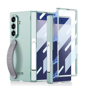 Magnetic Hinge Hidden Bracket All - included Phone Case With Wristband For Galaxy Z Fold 7
