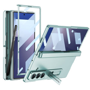 Magnetic Hinge Pen Box Protective Phone Case With Back Screen Glass For Galaxy Z Fold 7/6/5/4/3